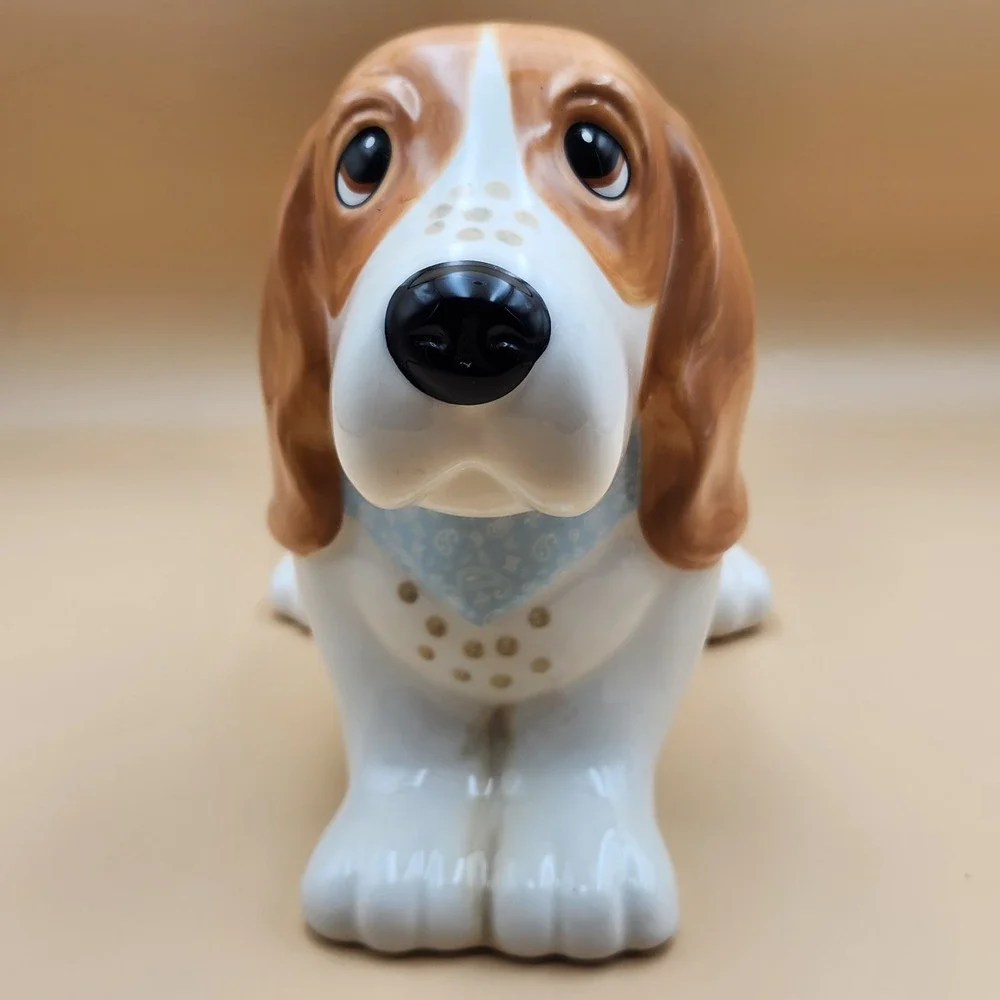 Pioneer Woman Charlie Basset Hound Dog Ceramic Stoneware Flower Pot Planter 12